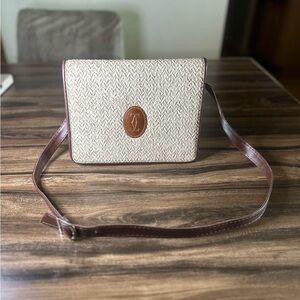Fashion Design like Cartier Elegant Brown and Cream Women's Crossbody Bag